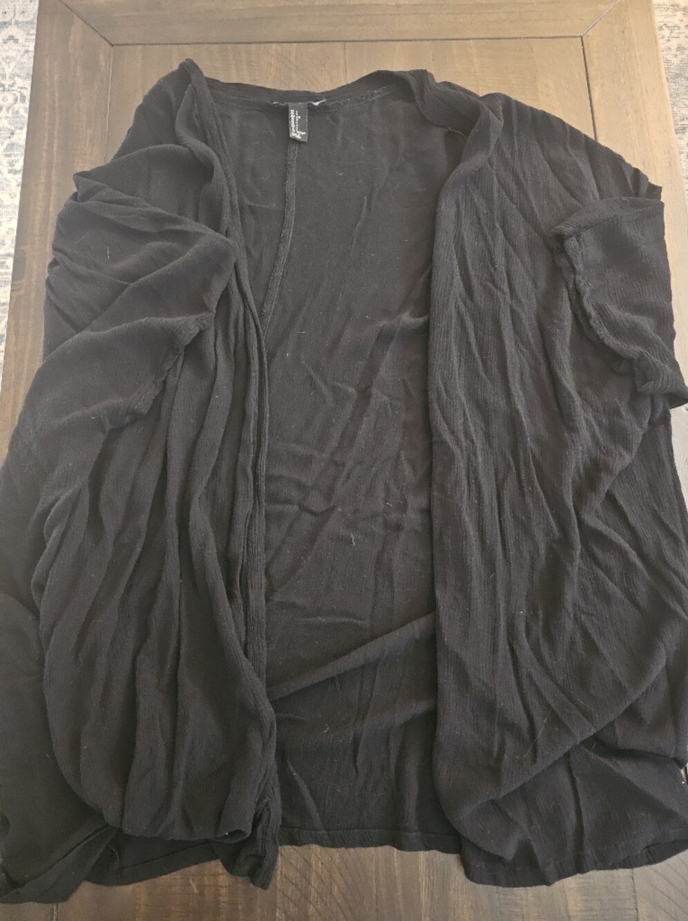 Forever 21 Black Open-Front Lightweight Cardigan